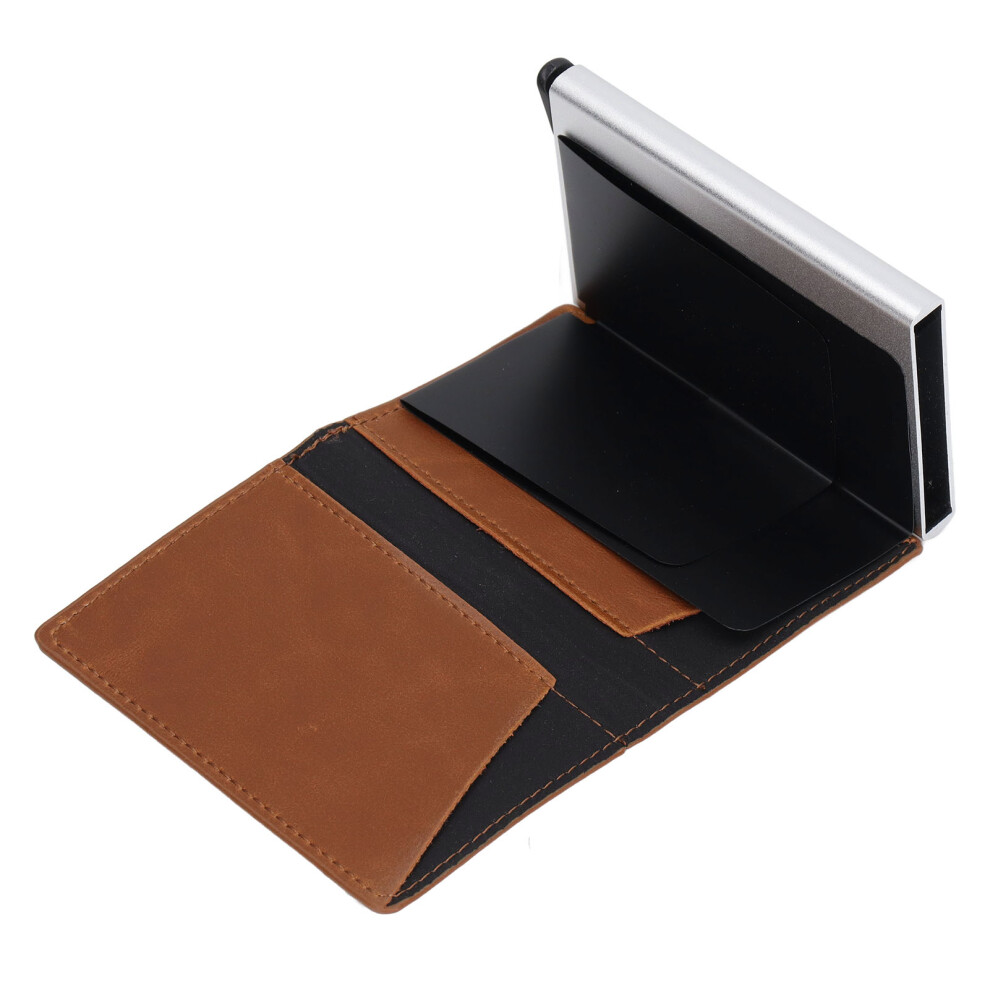 Aluminum Alloy RFID Card Holder Wallet 7x9.7cm Apricot-image-OPC-PMHKPYX-NEW
