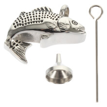 1Set Fine Stainless Steel Pet Ash Pendant Silver Bone Ash Casket