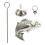 1 Set Pet Hår Ask Pendants Ask Urn Pendants Låda 8