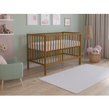 Asher Cot Bed 120x60cm with Mattress (Golden Oak)