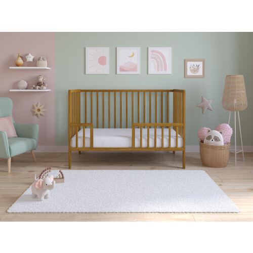 Asher Cot Bed 120x60cm with Mattress (Golden Oak) 1
