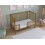 Asher Cot Bed 120x60cm with Mattress (Golden Oak) 4