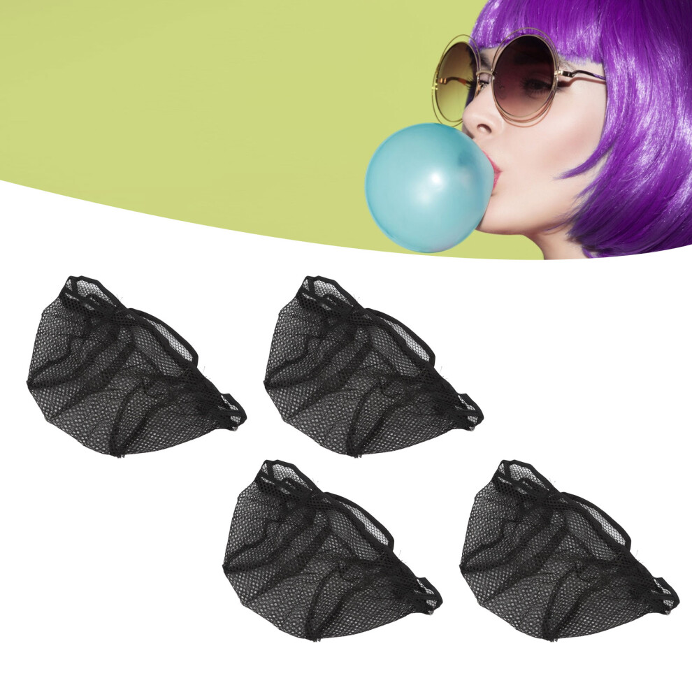 Unisex Cosplay Wig Cap 4 Pack Breathable Mesh Nylon Net Comfortable & Stretchy