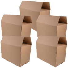 5Stk Verpackungskartons Aus Wellpappe Hellbraun Praktisch Für Lagerung