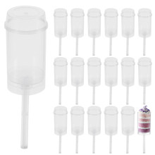 30Pcs Push-Up Cake Shooter Av Transparent Med Lock