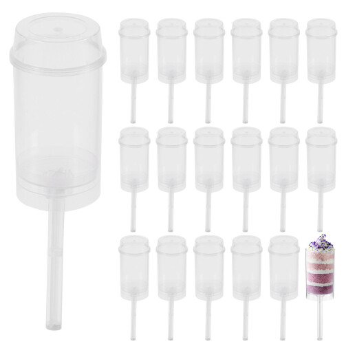 30Pcs Push-Up Cake Shooter Av Transparent Med Lock