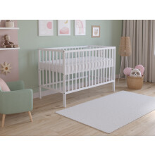 Asher Cot Bed 120x60cm with Mattress (White)