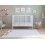 Asher Cot Bed 120x60cm with Mattress (White) 2