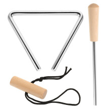 Handheld Iron Triangle Instrument 4 Slagtrummor Metallslagare