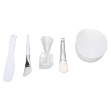 Complete Silicone Facial Mask Tool Set: Bowl Brush Spatula & Measuring Cup UK