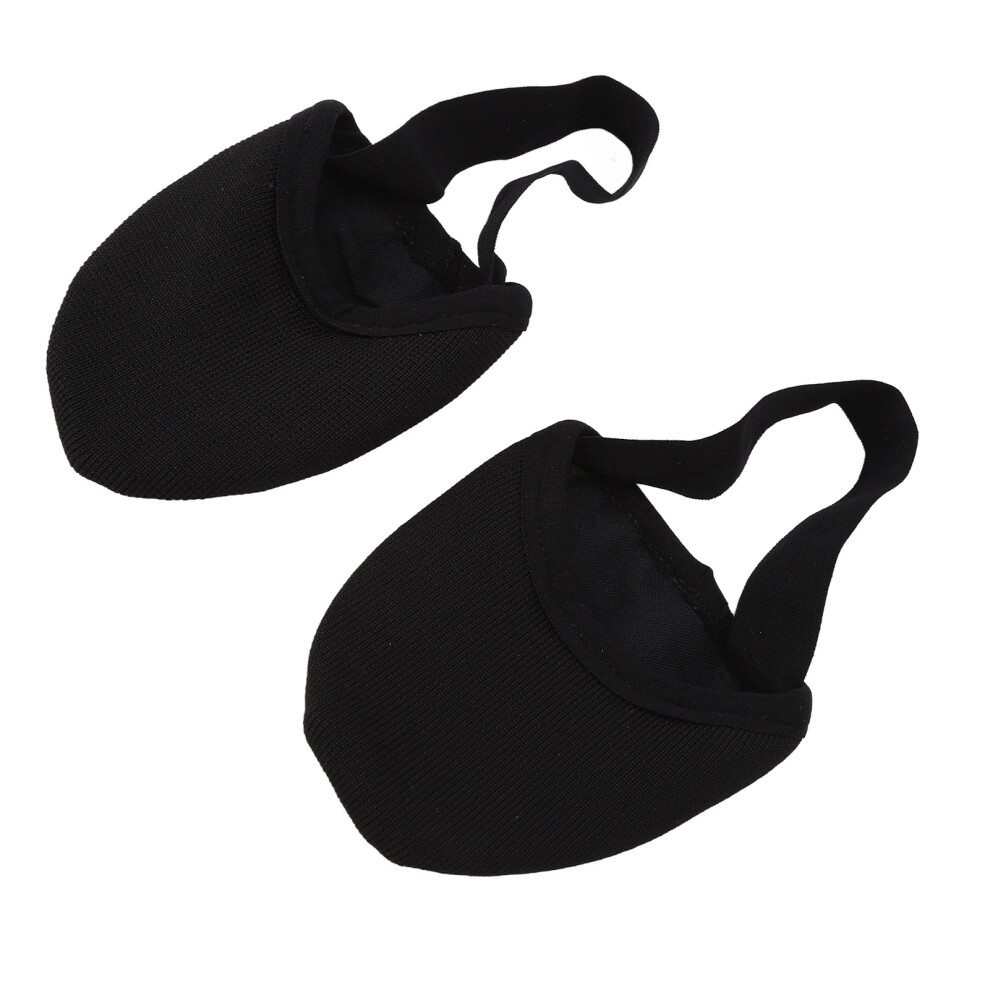 Black Breathable Nylon Half Sole Dance Shoe For Yoga & Ballet, S, Size S