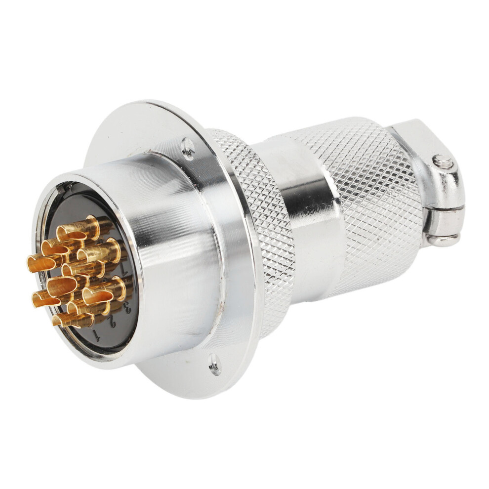 Aviation Plug Socket Zinc Alloy Copper Plated Silver 30Mm 4661356633241