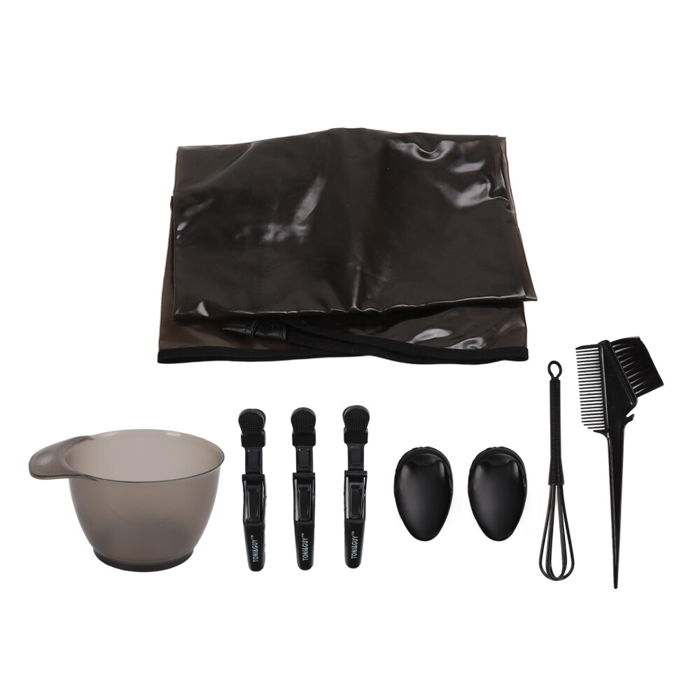 Unisex Hair Dyeing Set With Brush, Ear Muffs, Dye Bowl & Clips For Home Salon