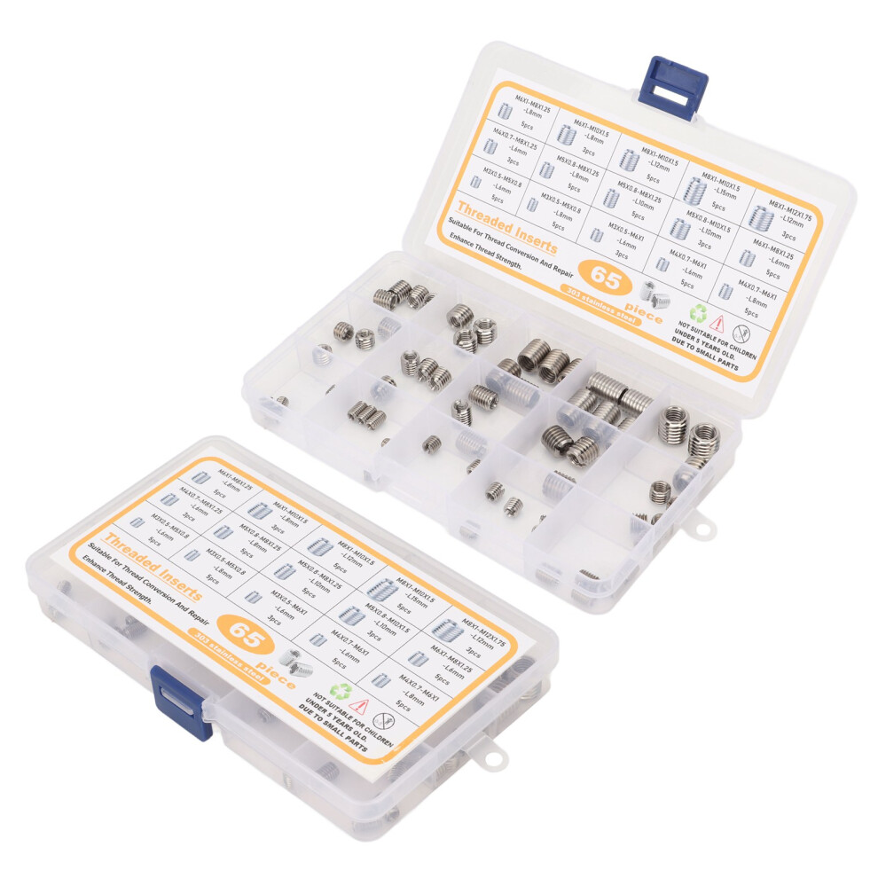 303 Stainless Steel 65PCS Thread Repair Set for Threaded Holes-image-OPC-PMHM95W-NEW