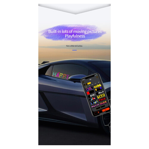 Led Matrix Display Car Panel Flexible Pixel Programmable Scrolling Advertising DIY Animation Text RGB 16x64 2