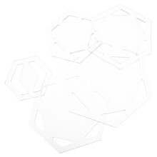 5St Acrylquiltmallar Hexagon Återanvändbar Transparent