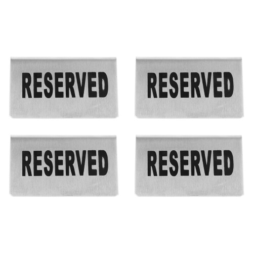 4St Stainlessstål Reserved Brands Restaurangskyltar (Silver)