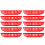 10Pièces Plateau Rouge En Solide Pour Snacks Décoration 1