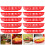 10Pièces Plateau Rouge En Solide Pour Snacks Décoration 3