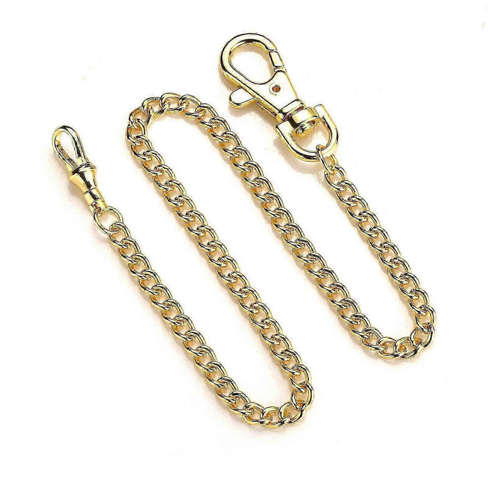 Kikidex (As Show, One Size) Replacement Chain For Pocket Watches, Gold/Silvercolored, Replacement Chain For Antique Vintage Watch, Alloy