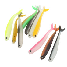 10 Stück weiche Silikonköder 8,5 cm, doppelte Farbe, Angelköder, 2,6 g