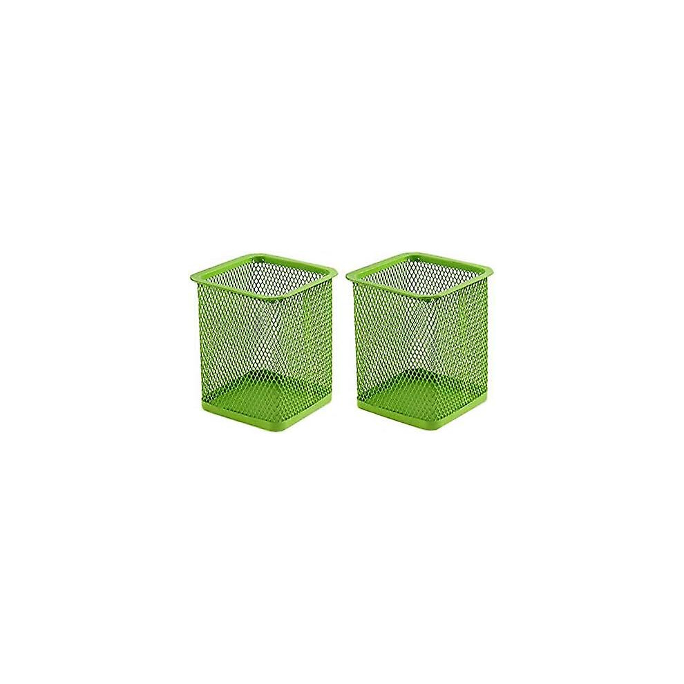 Kikidex (As Show, One Size) Metal Mesh Pen Holder Pencil Cup Holder Pen Organizer Pencil Holder For Desk Office And School Green