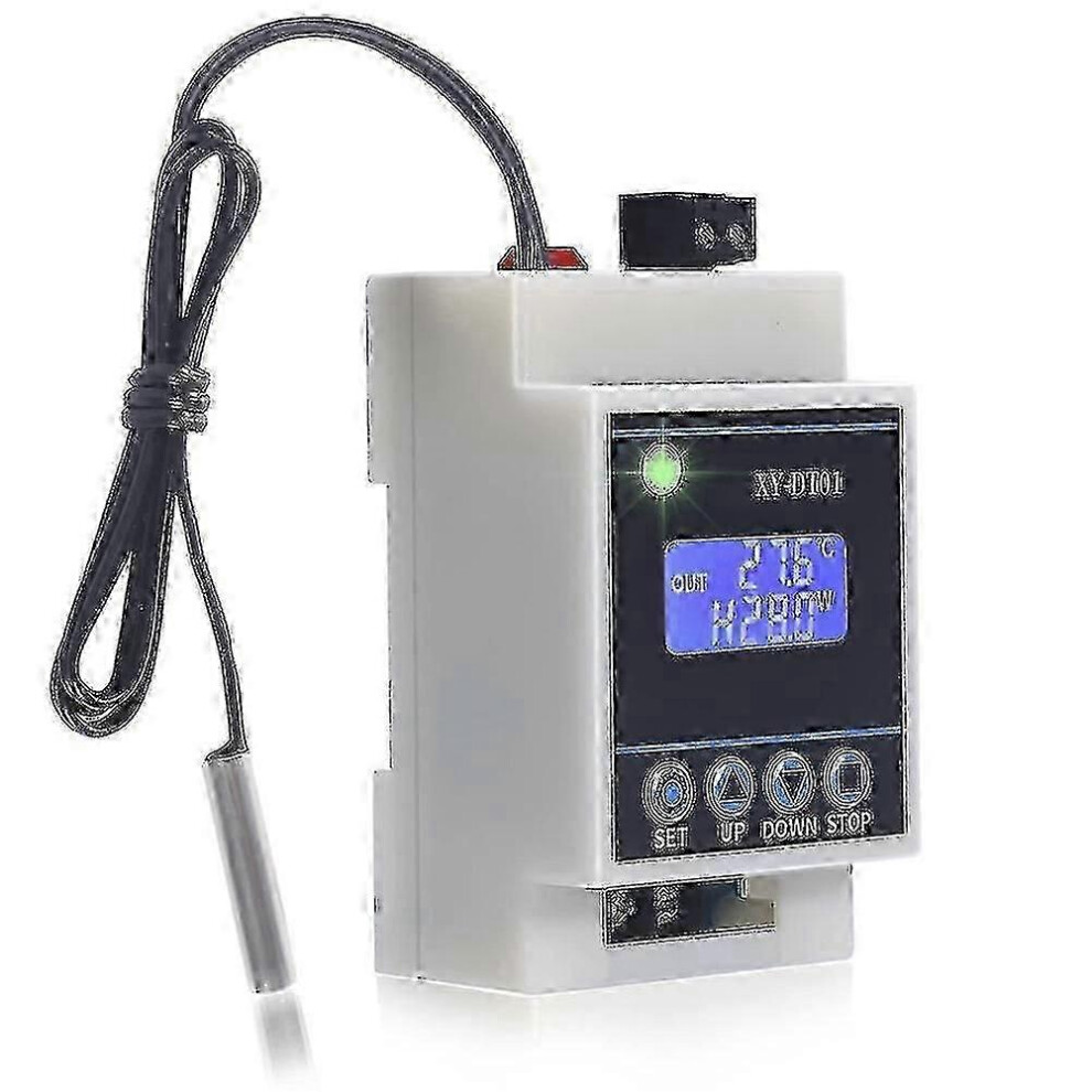 Kikidex (As Show, One Size) Digital Temperature Controller Thermostat -40C To 110C With Lcd Display & Waterproof Sensor Hwy