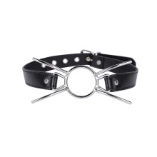 Metal Gag Spider Shape Metal Ring Mouth Gag For Bondage Restraint BDSM Fetish Toy Black Women Adults