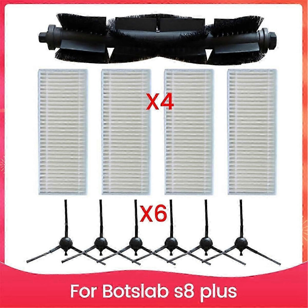 Kikidex (As Show, One Size) Main Roller Side Brush Filter For Botslab S8 Plus Robotic Vacuum Cleaner Replacement Parts