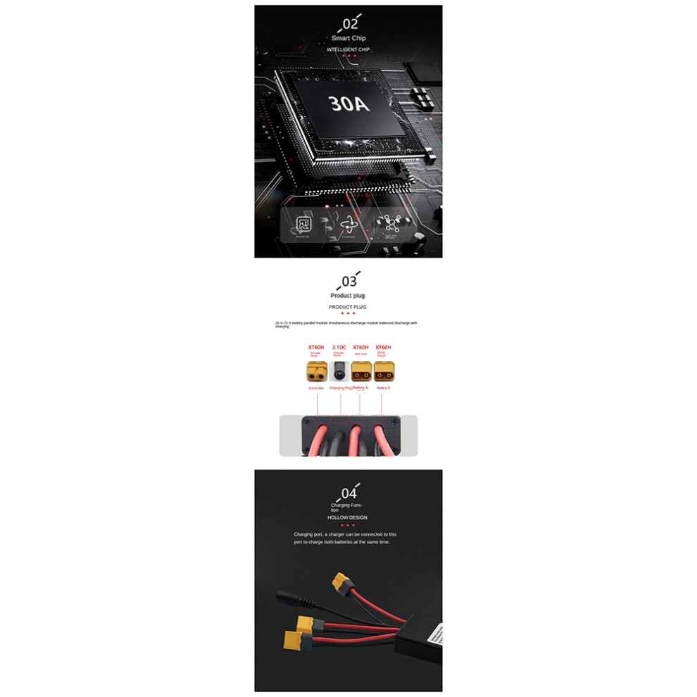 Electric Bike Double Battery Discharge Converter 20V‑72V 30A E-Bike ...