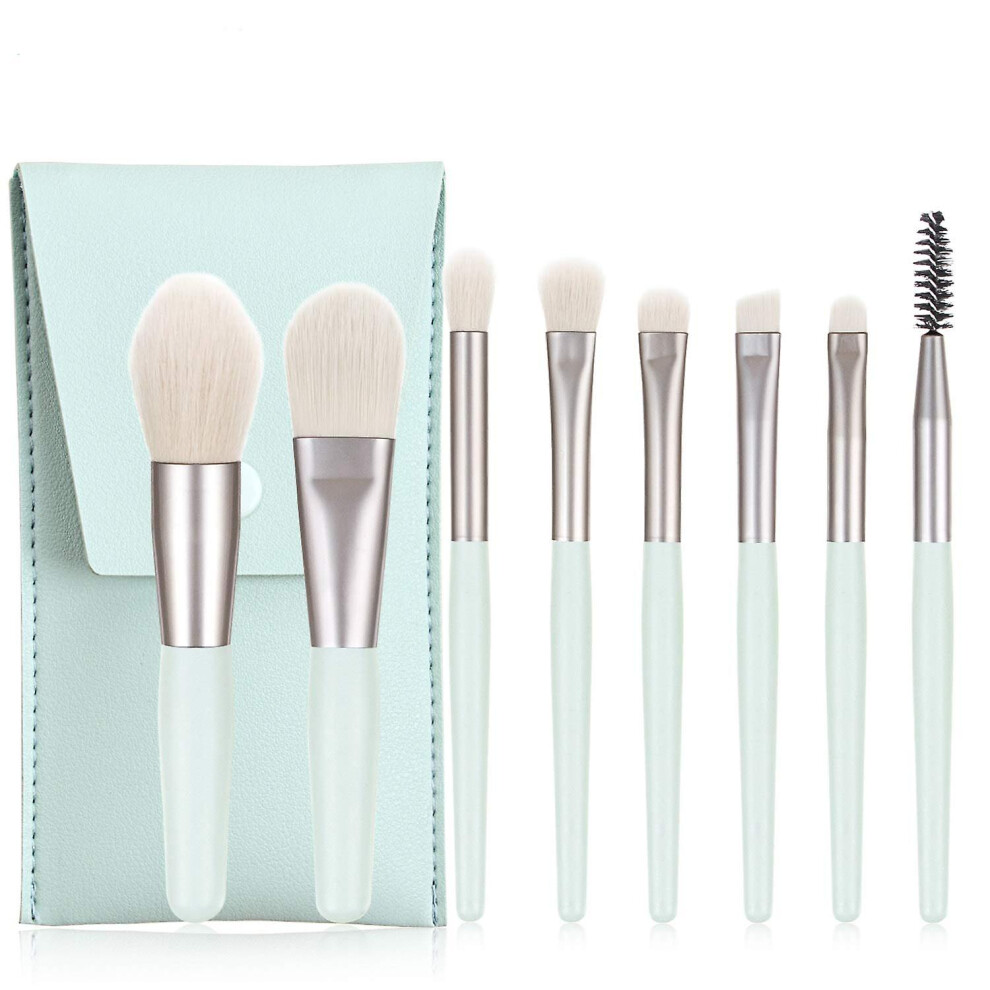 Kikidex (As Show, One Size) Makeup Brushes With Bag, 8Pcs Professional Makeup Brush Set, Travel Size Cosmetic Brushes Kit For Face Foundation Blush