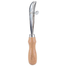 (As show, One size) Adjustable Leather Edger Creaser Skiving Tool DIY Wood Handle Leather Craft Working Tool