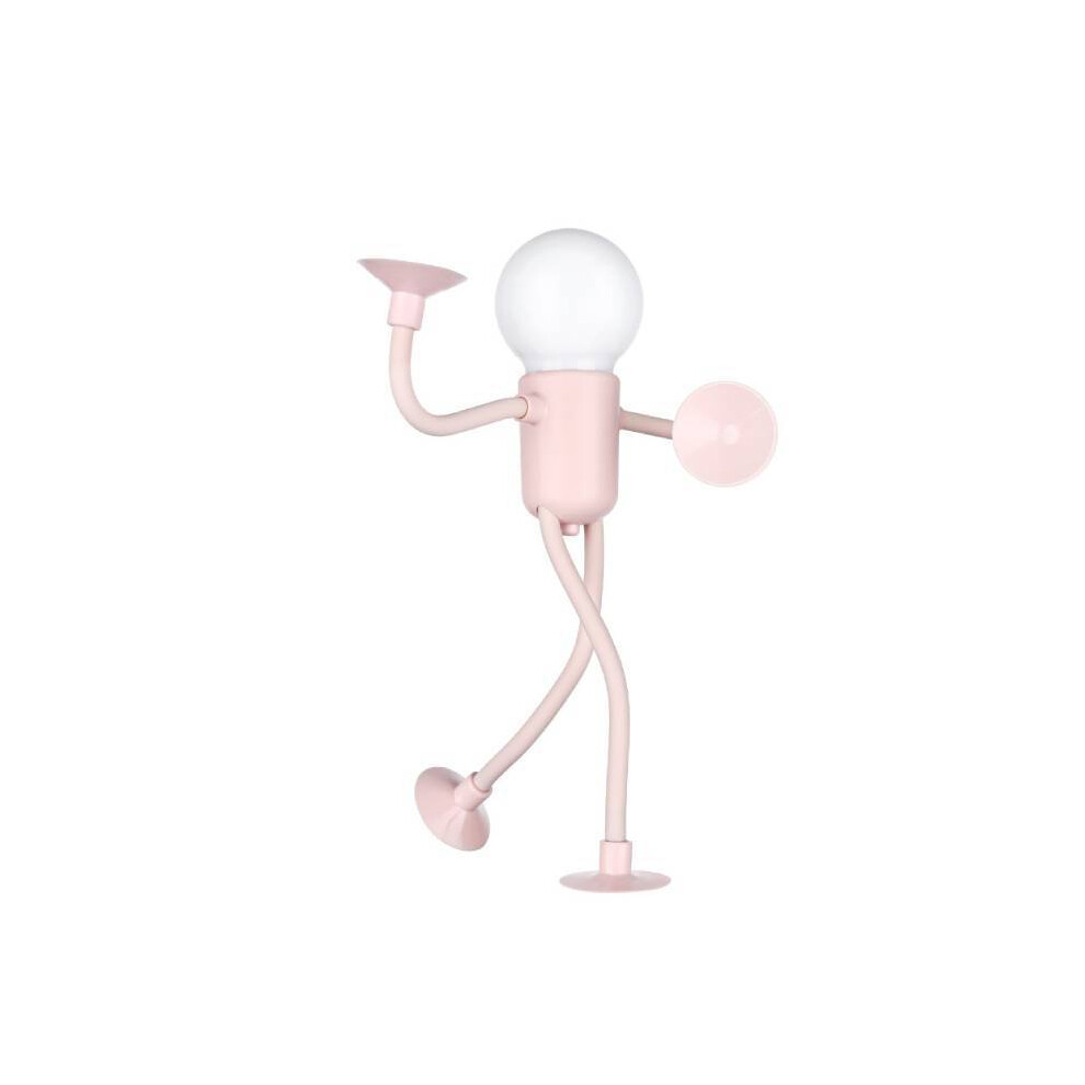 () Shape Changeable Night Funny Sportsman Desk Lamp Versatile Battery Button Pink/Light