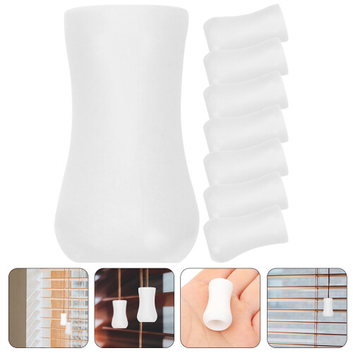 8Pcs White Plastic Blind Cord Holders Curtain Knobs Replacement Parts 2