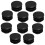 10Pcs Vägledare Handtagsslut Pvc Svart 6