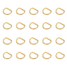 100Pcs Alloy D Design Doll Clothes Buckles DIY Mini Fasteners Gold