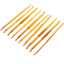 10 Pcs Aluminum Crochet Hook Ergonomic Handle Hooks Diy