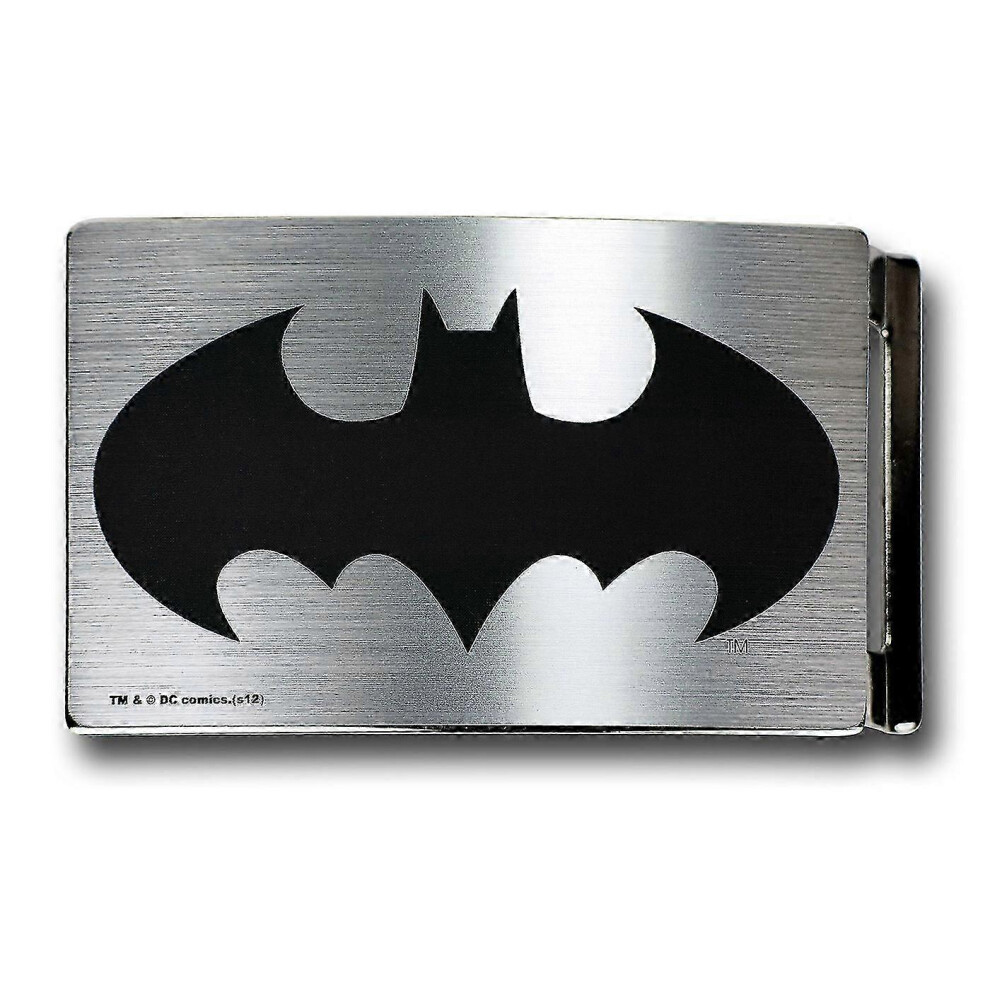 Kikidex (As Show, One Size) Batman Symbol Brushed Rectangular Belt Buckle