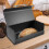 Compact Black Iron Bread Box Desktop Storage Case for Kitchen 7