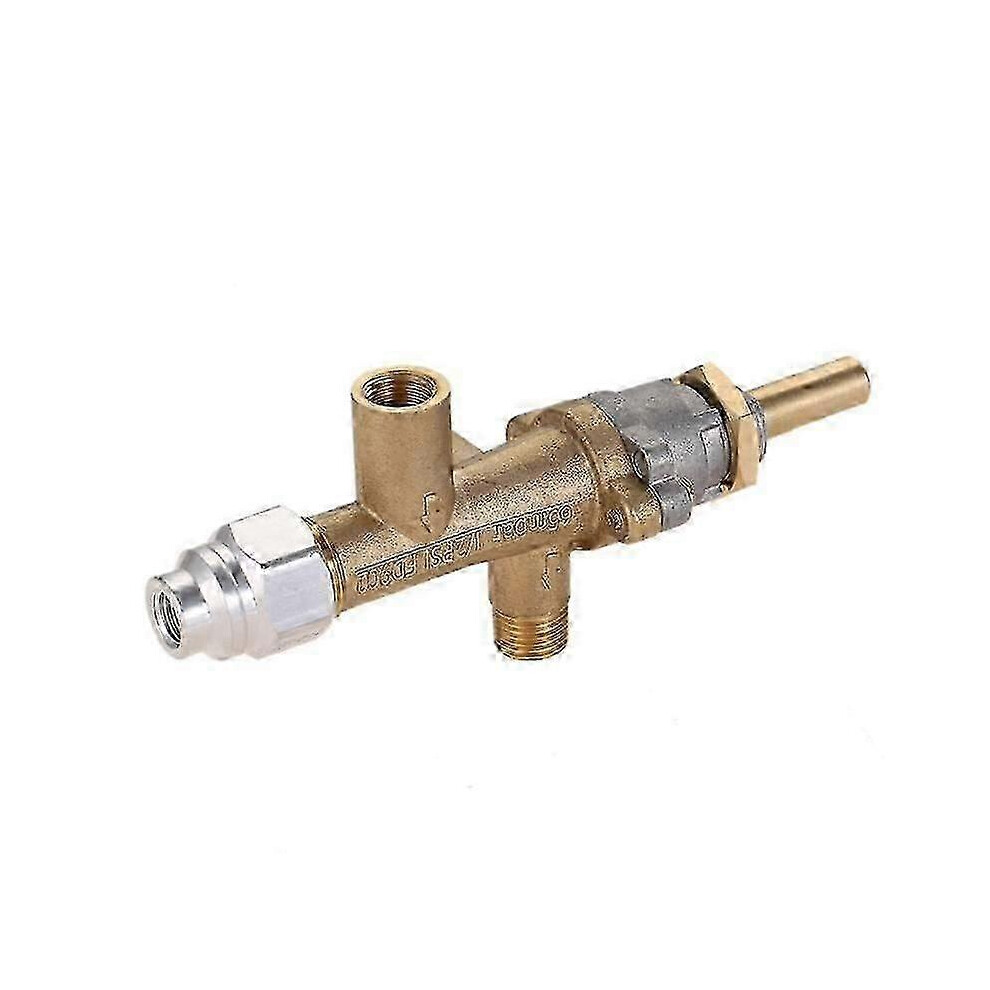 Kikidex (As Show, One Size) Patio Heater Main Control Valve With Pilot Port - Safety Brass, Fit For Low Pressure Gas Patio Burner