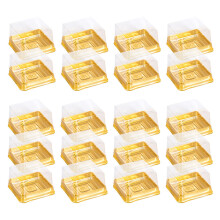 1 Set 100 Pcs 50 G Fyrkantig Äggula Puff Förpackningslåda