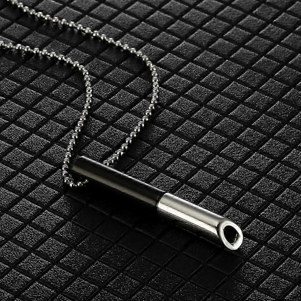 Kikidex (As Show, ) Noluva Stop Smoking Necklace, Noluva Breathlink Stop Smoking Pendant Gold