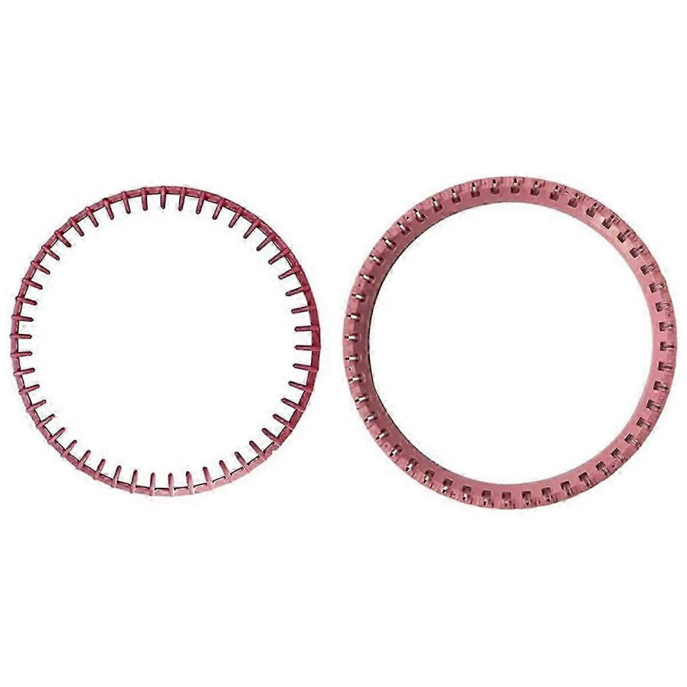 Kikidex (As Show, One Size) 2Pcs Top Ring Replacement For 48 Needle Knitting Machine Accessories Pink Needle Sleeve Circle