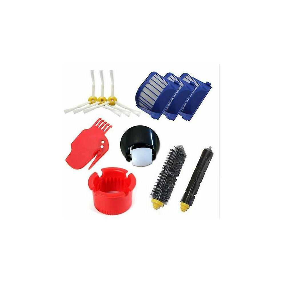 Kikidex (As Show, One Size) Irobot Roomba Robot Vacuum Cleaner Kit Front Wheel + Filter + Side Brush For 600 536 551 552 528 564 595 610 620 630 650 655 660