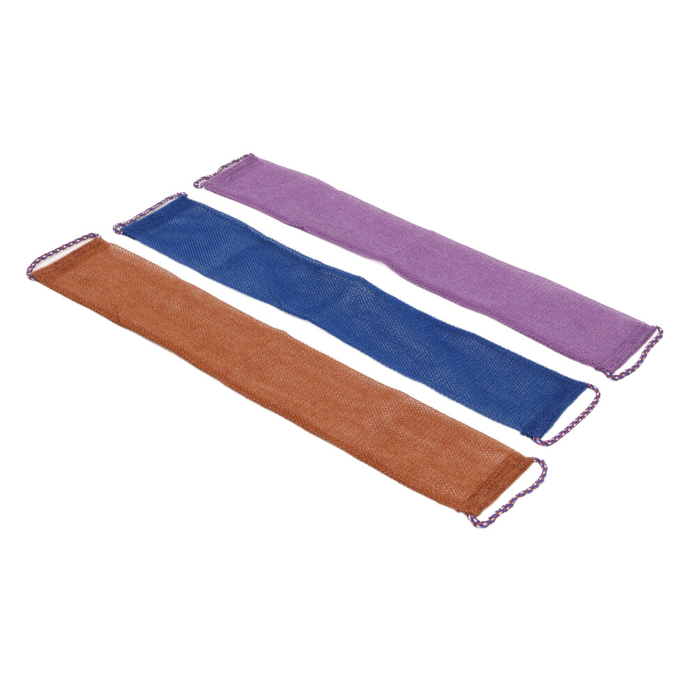 Shower Back Scrubber 3pcs Nylon Extended Deep Clean & Skin Massage Body Towel