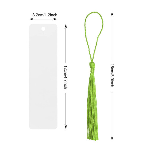 15 Sets Blanko Lesezeichen Mit Farbenfrohen Quasten Basteln 1