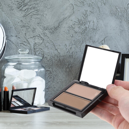 2 Färger Skimrande Highlighter Puder Palett 2