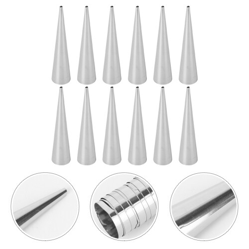 12Pcs Rostfritt Smördegshorn Rörkaka Form 2