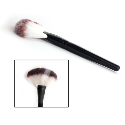 Wood Handle Fläktborste För Blush, Löst Puder, Foundation 2
