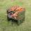 Bärbar Barbecue Grill Slitstark Vikbar Rack 8